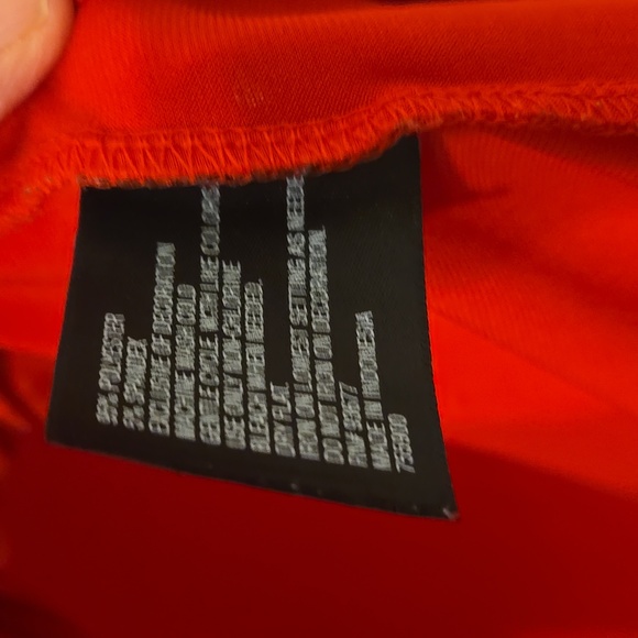 Worthington 3/4 Sleeve Top in Barbados Cherry with Leather Like Trim - Picture 4 of 7